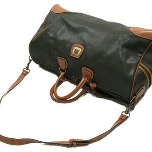 LANCEL Boston bag Green Brown Gold Women Authentic secondhand